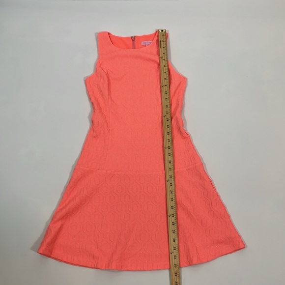 Lilly Pulitzer Dress Size XS Coral Geometric Print EUC Worn Once - Picture 6 of 10